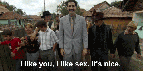 Borat ja booty call, tai: Yksi gif kertoo enemmän kuin tuhat sanaa