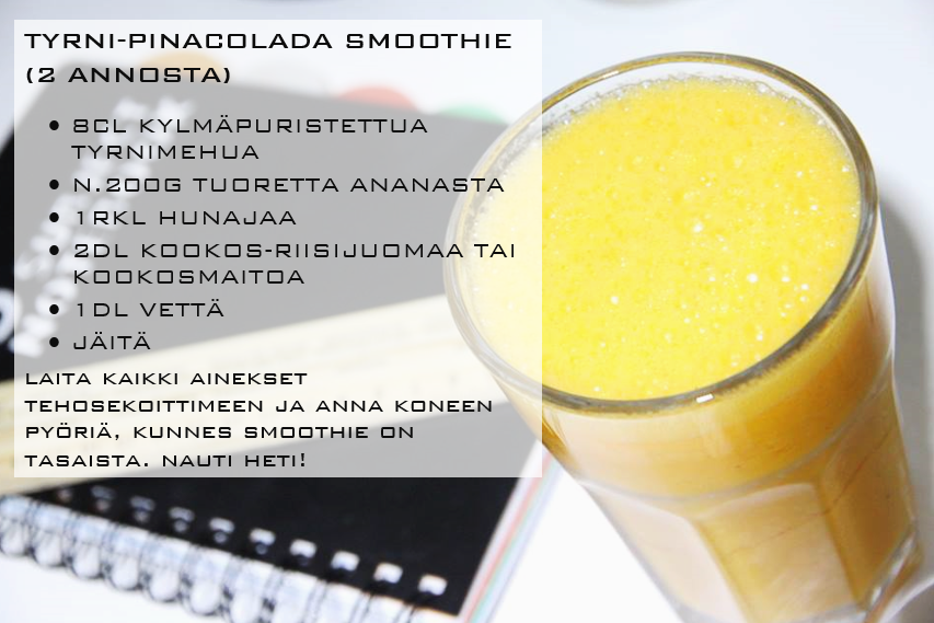 Helppo tyrni-pinacolada smoothie – Kantapääopistossa | Lily