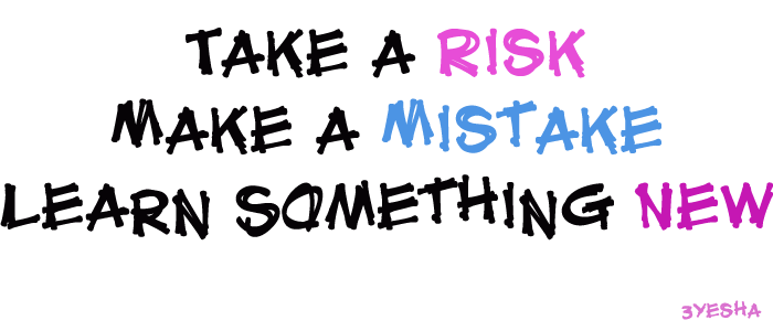 Take a Risk Make a Mistake learn something.png