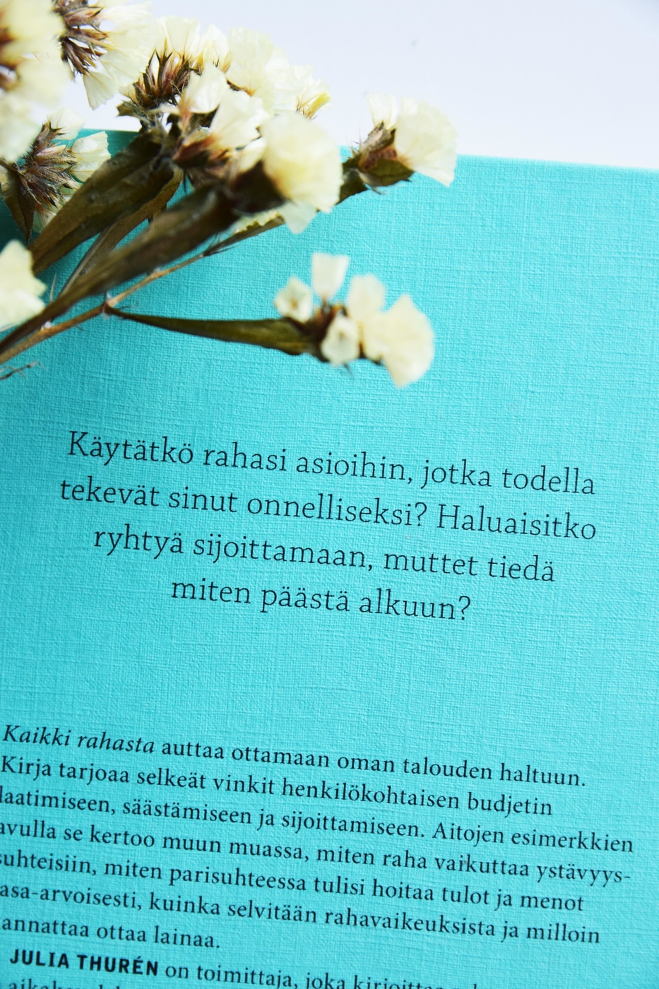 Kaikki rahasta -kirjan esittely — Julia Thurén - Juliaihminen