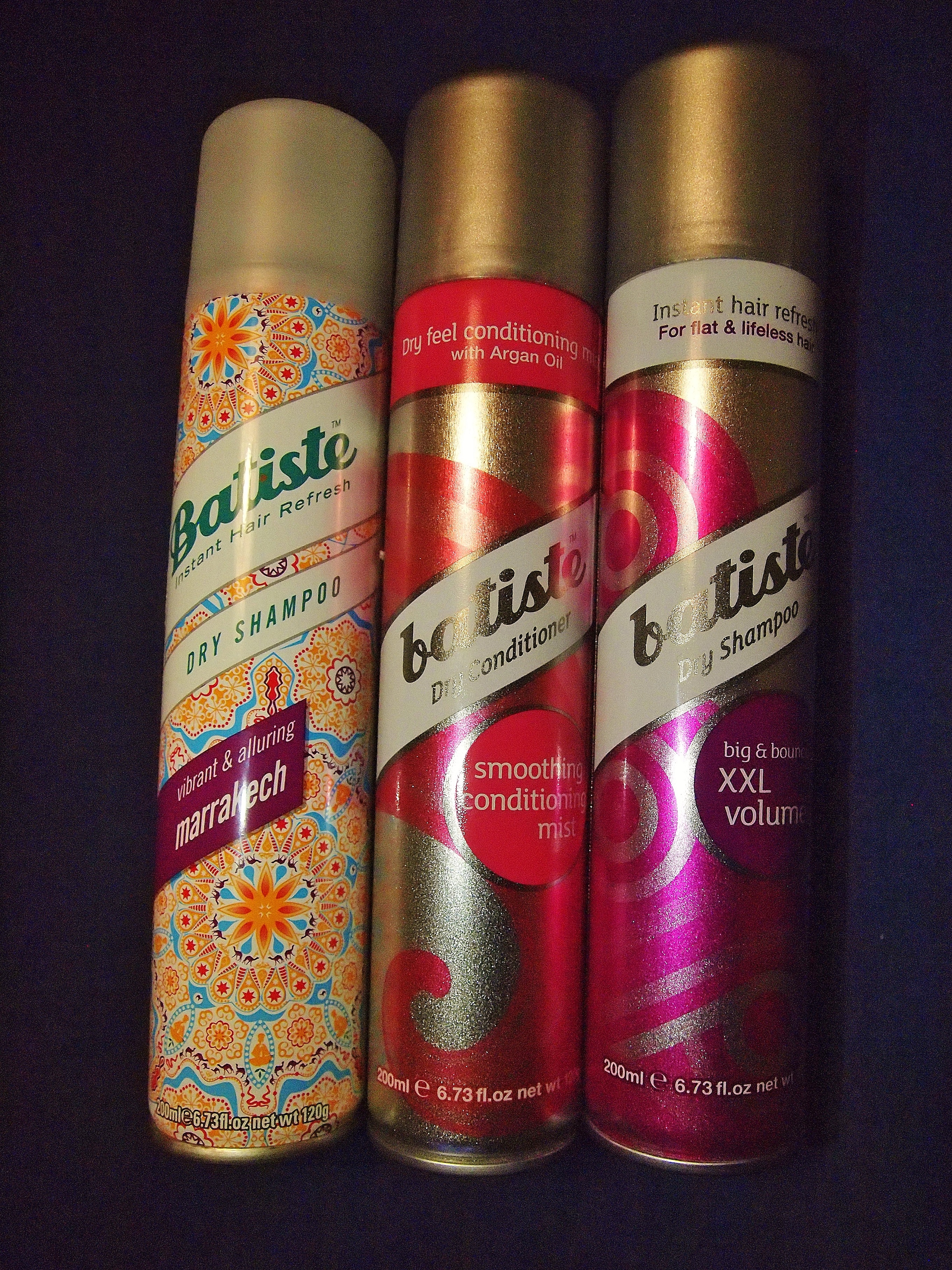 Batiste Big & Bouncy XXL Volume, Vibrant & Alluring Marrakech dry shampoo, Smoothing Conditioning Mist dry conditioner