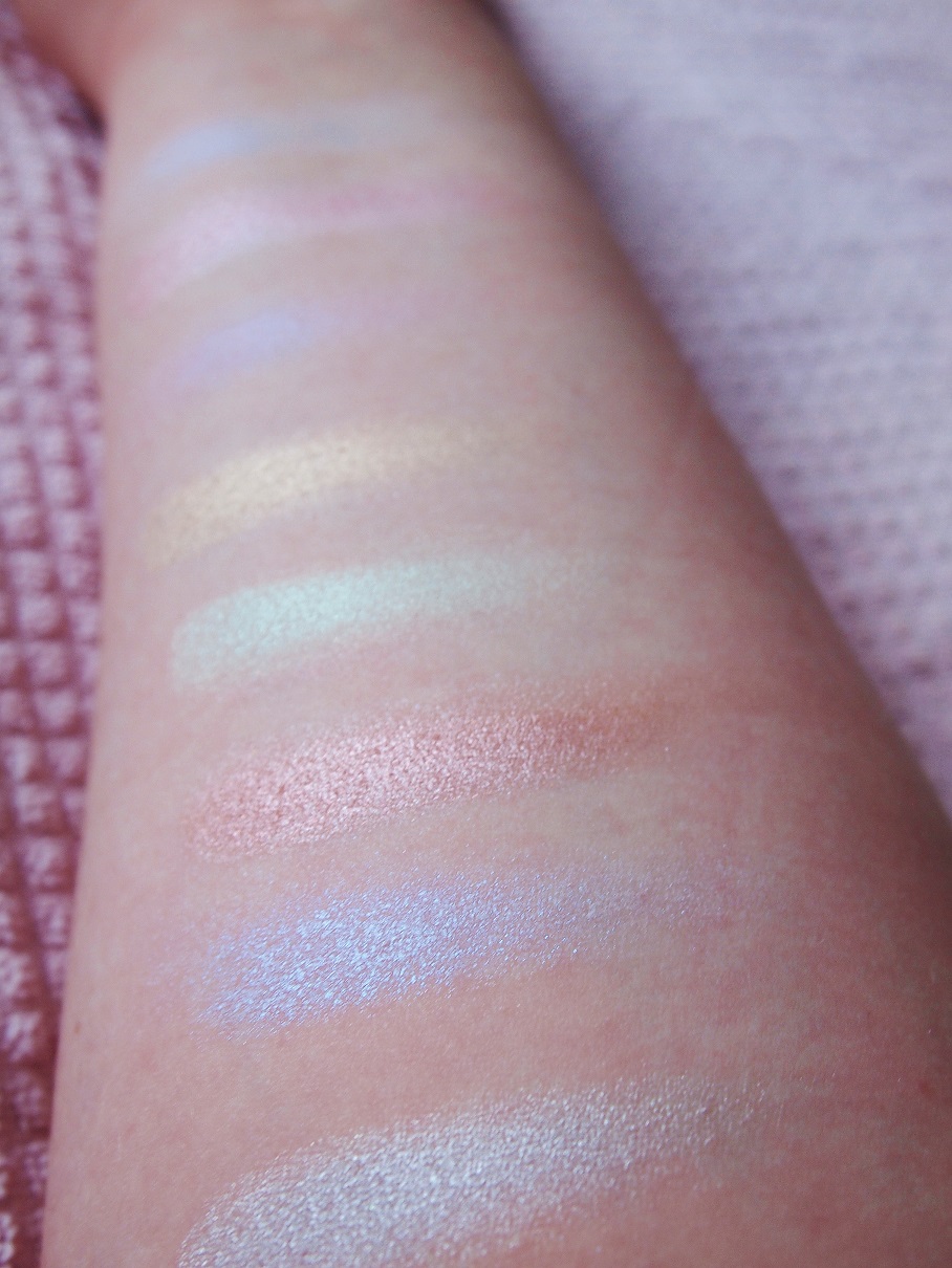 Makeup Revolution Ultra Cool Glow Highlighter Palette Swatches