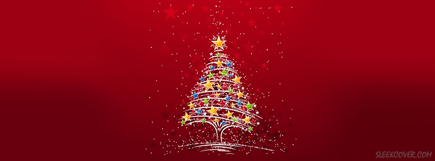 facebook cover magical christmas tree