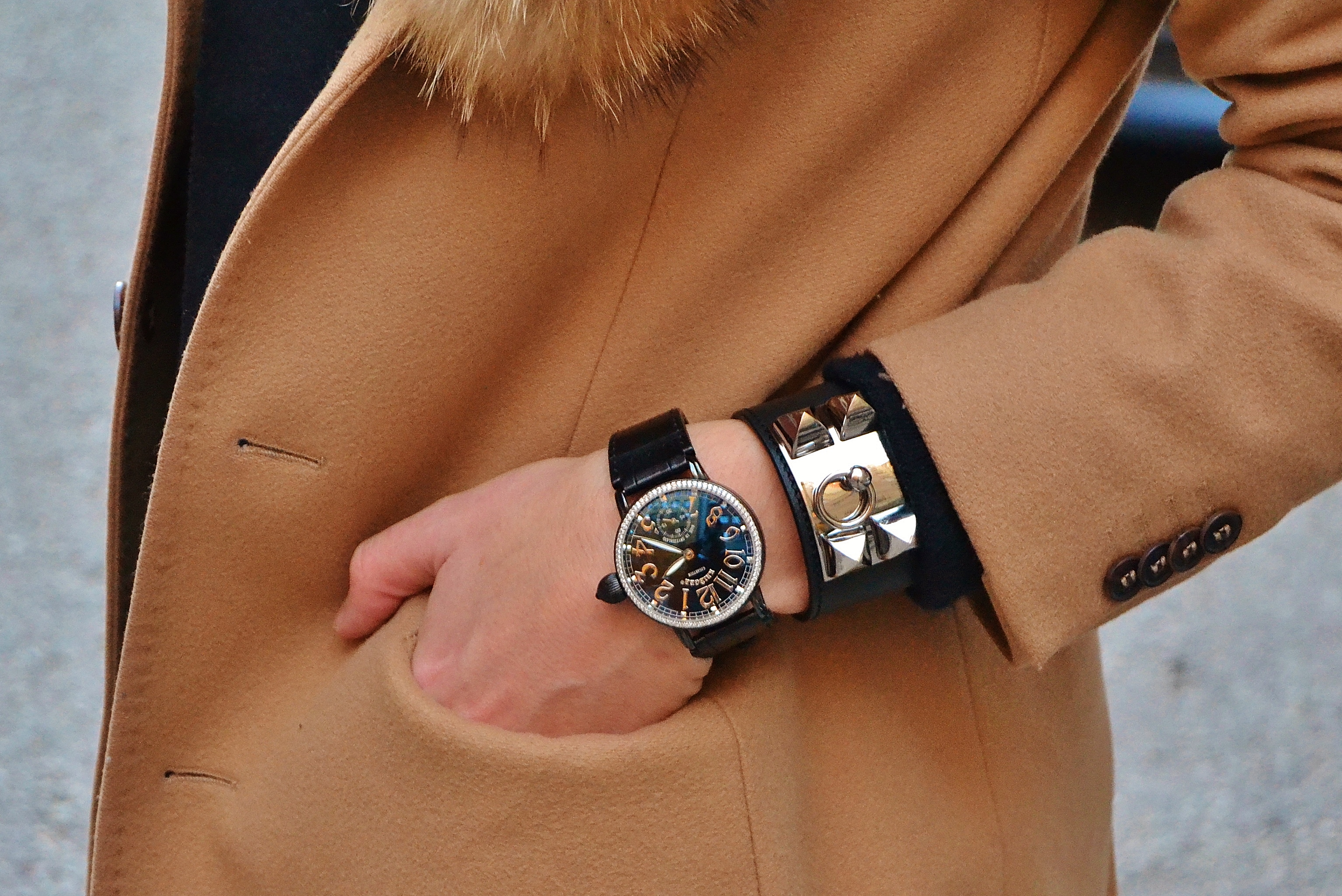Jepsukka kriëger gigantium diamond watch Hermes collier de chien.JPG