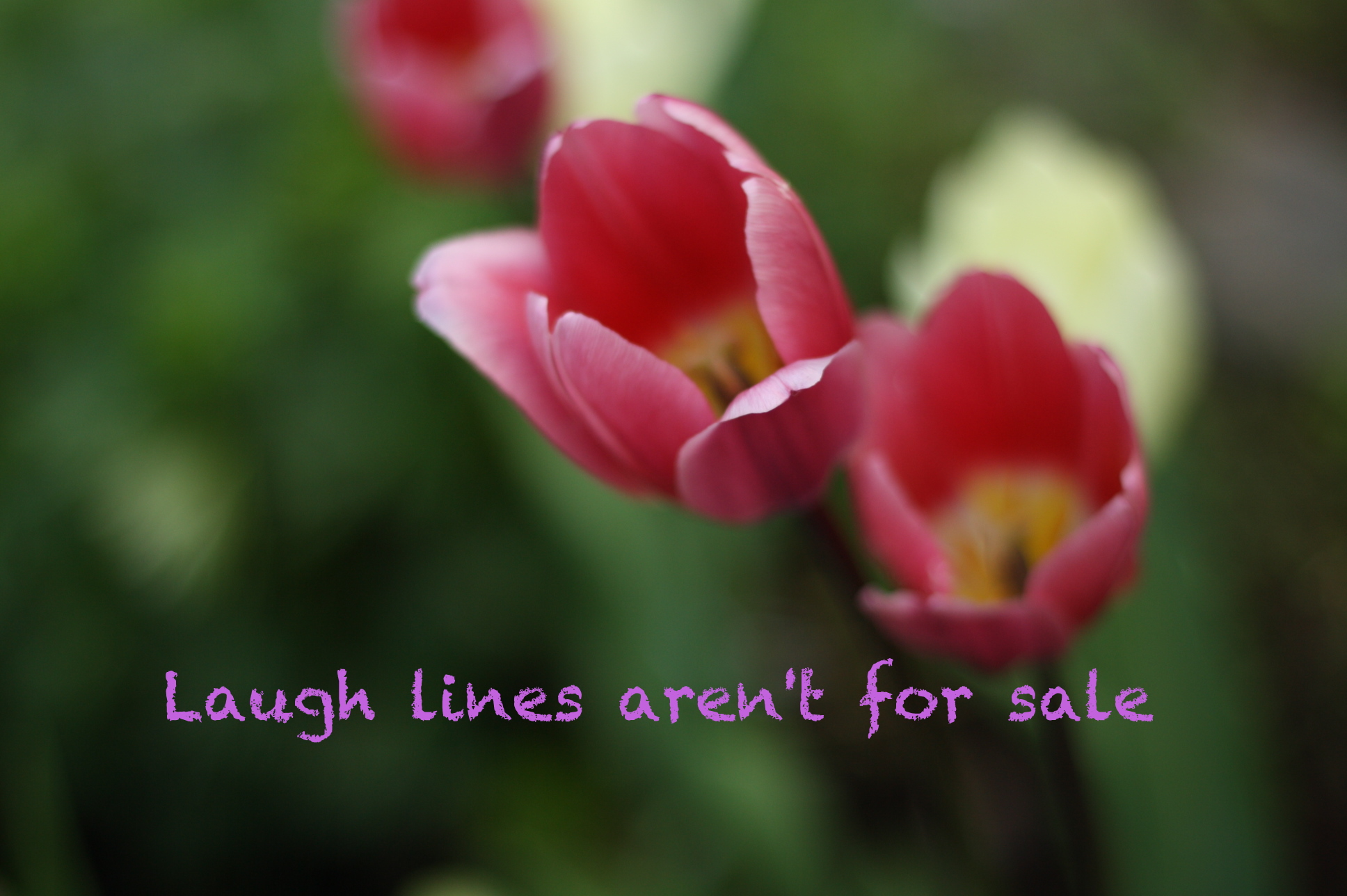 Laugh lines are not for sale