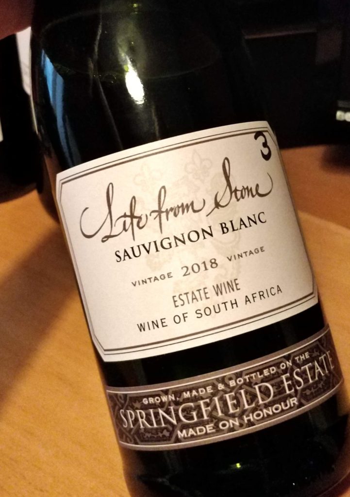 Perjantaipullo-throwback: Springfield Estate Life from Stone Sauvignon Blanc 2018