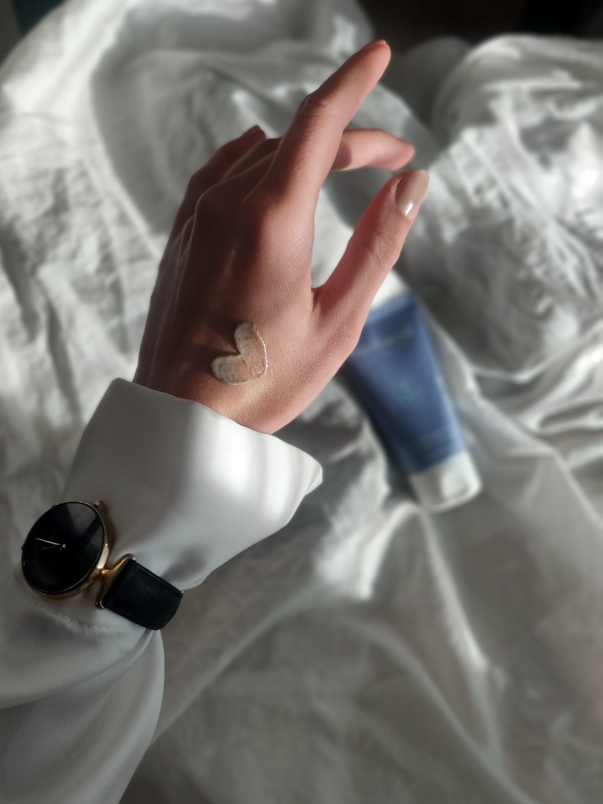 hand cream watch sunlight