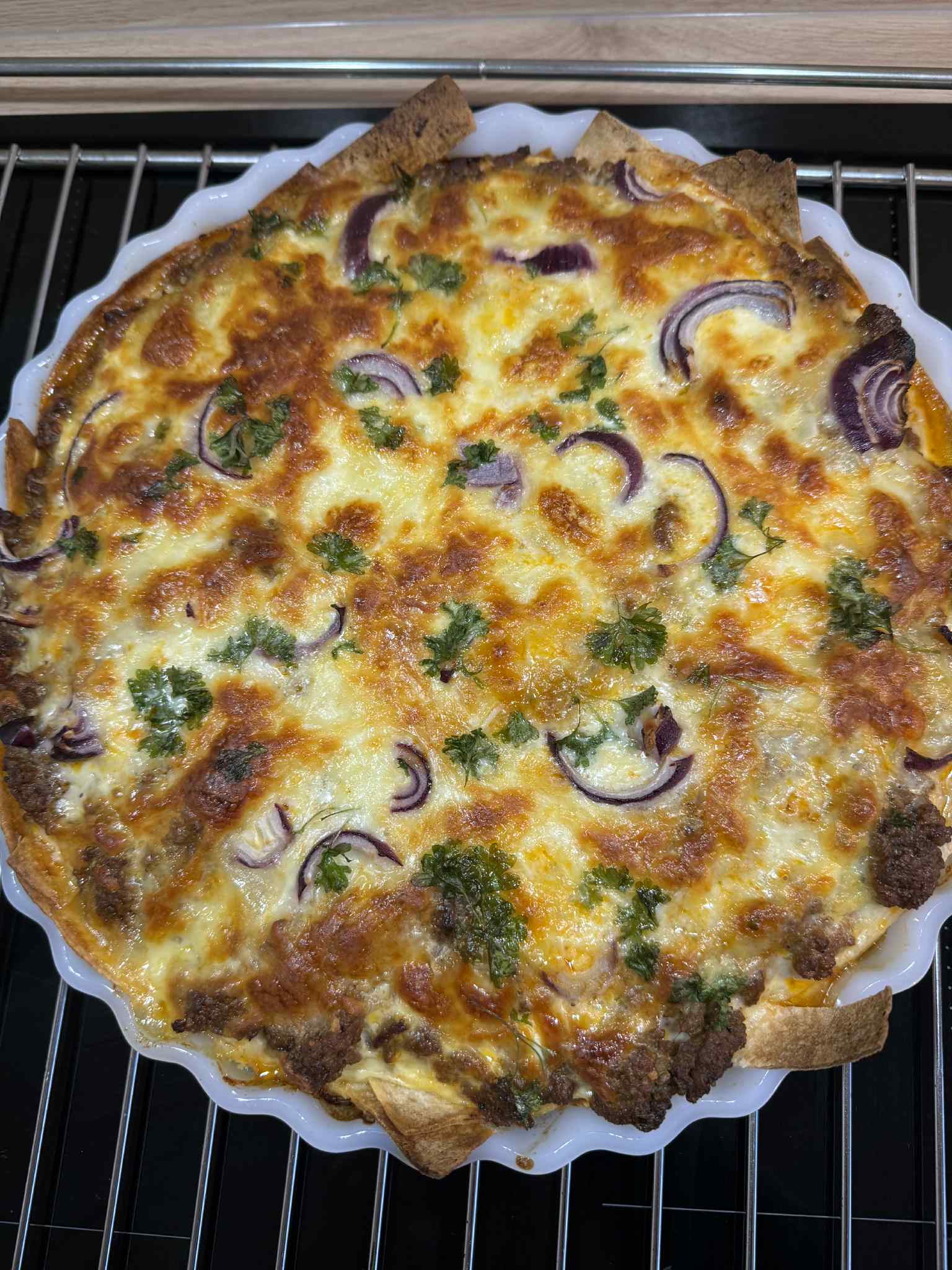 Kypsä tortillapiirakka