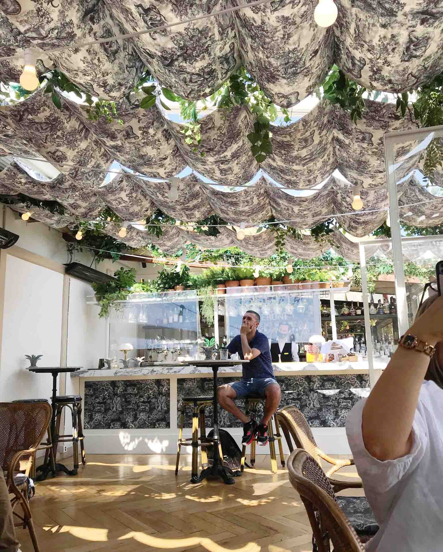 Rosana Eats Dior Cafe London inside