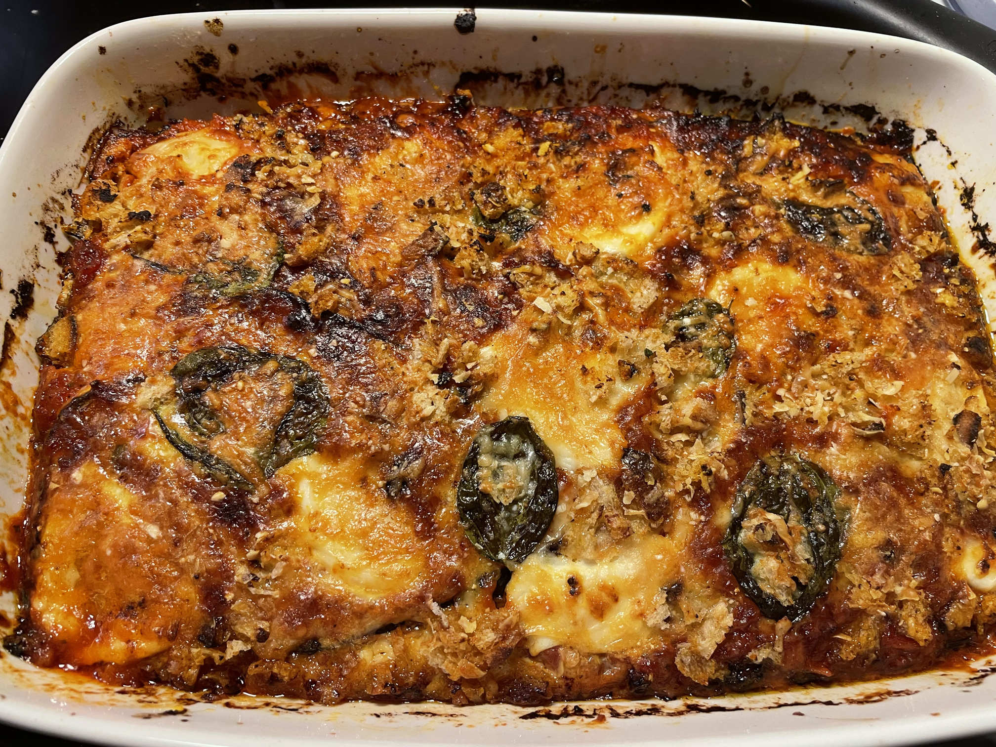 Melanzane alla parmigiana vuuassa.