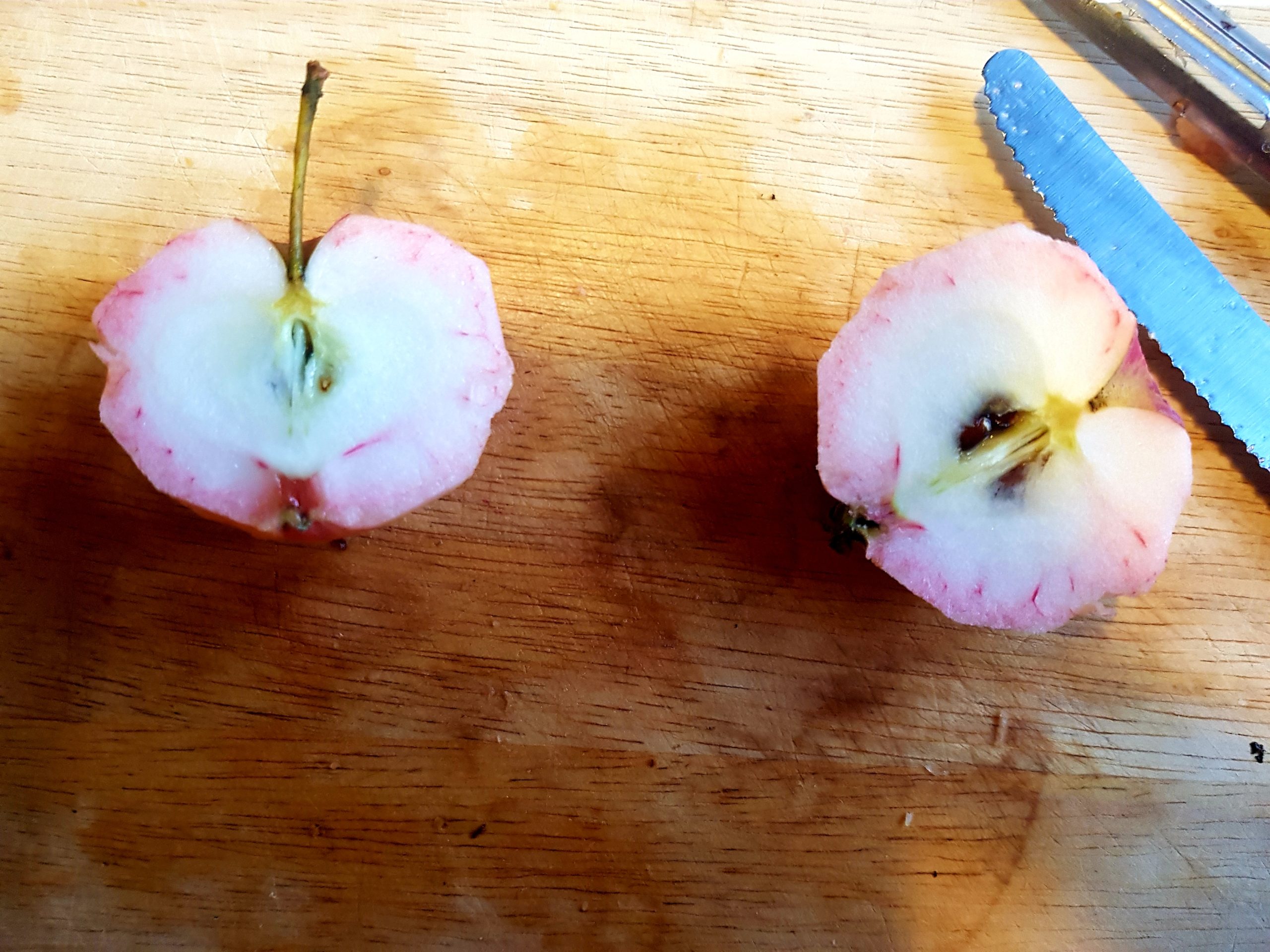 omenoita leikkuulaudalla